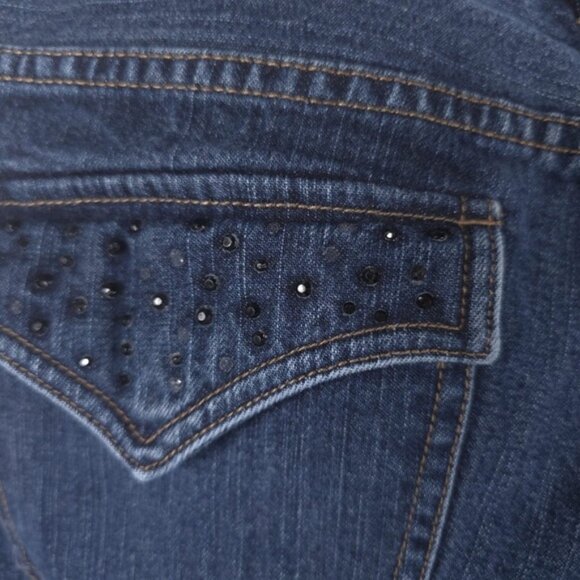 Harley Davidson Semi Flare Straight Mid Rise Jeans Size 8 Long - Picture 8 of 14